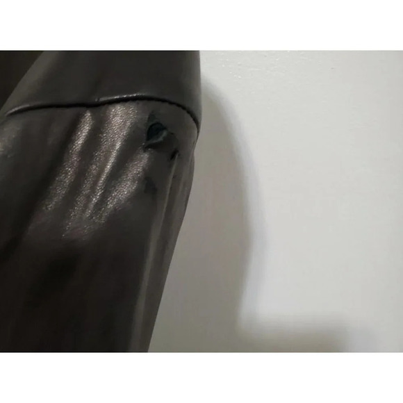 Vintage Mens Black Leather Jacket by Reilly Olmes Collection Size M As Is - Picture 3 of 12